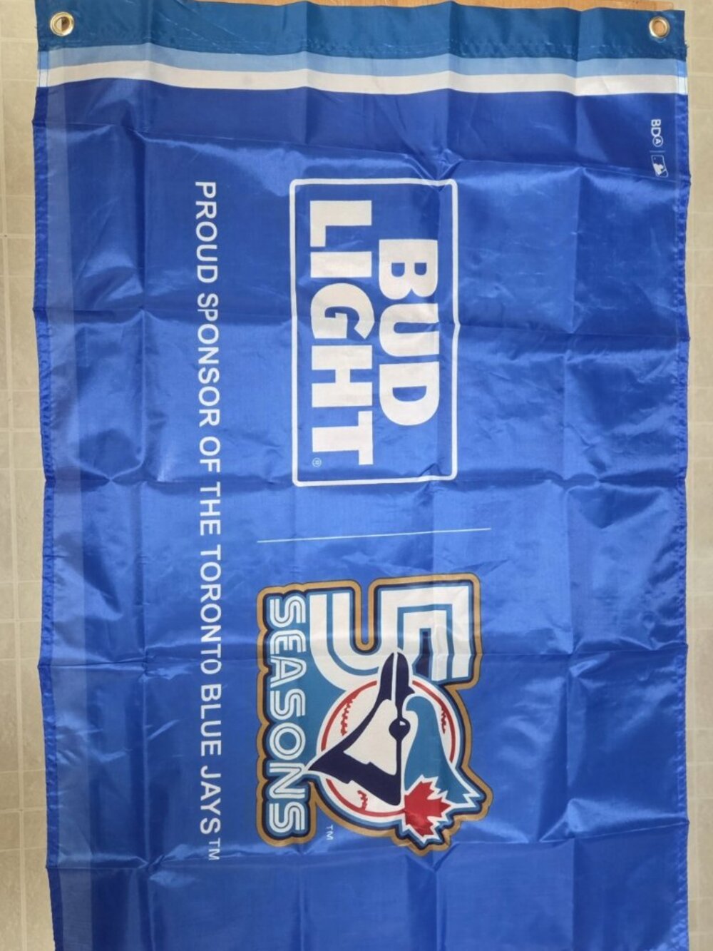 TORONTO BLUE JAYS / BUD LIGHT 50 SEASONS HANGING BANNER FLAG